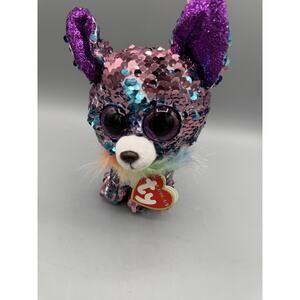 Ty Beanie Boos Flippables Yappy Chihuahua 6” Sequin Plush Dog Sparkle Puppy